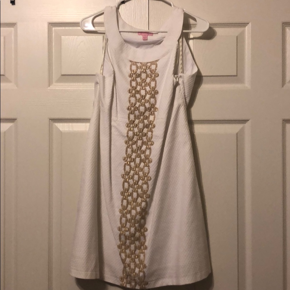 NWOT Lilly Pulitzer 14 White Circle Top Dress